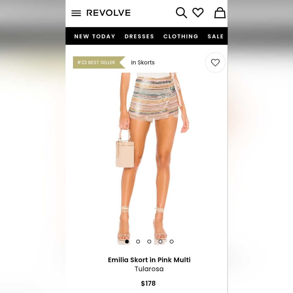 Revolve Tularosa Striped Skort in Multicolor Pink, Sequins